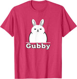 Gubby Rabbit Anime Funny Character Cute Grumpy Bunny T-Shirt in Red Heather