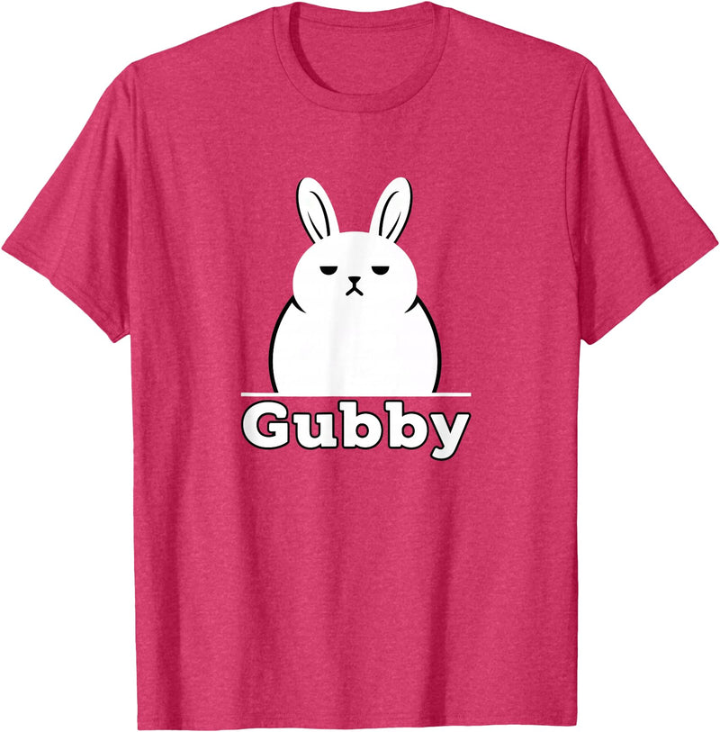 Gubby Rabbit Anime Funny Character Cute Grumpy Bunny T-Shirt in Red Heather
