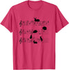 Cute Bunny Rabbit Playing Music Notes Musician T-Shirt in Red Heather