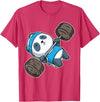BCC Funny Panda Shirts & Panda Bear Gifts Panda Bear Gym Workout Training Bench Press Weight Lifting T-Shirt - Red Heather