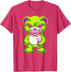 Wowsome! Pastel Goth Teddy Bear Shirt Halloween Bear Horror T-Shirt - Red Heather