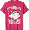 Guinea Pig Shirts For Men Women Kids Gift My Official Guinea Pig Sleeping Shirt Cavy Women Kids Men T-Shirt - Red Heather