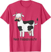 Funny Awesome Cow T-Shirts Nice Moostache - Funny Cow With Mustache T Shirt T-Shirt - Red Heather