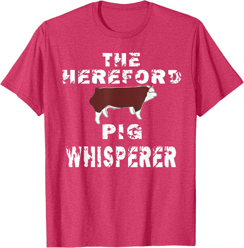 Hereford Hog T-Shirt The Hereford Pig Whisperer Apparel Breeder Men T-Shirt - Red Heather