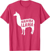 Mamma Llama T Shirt Mamma Llama Tshirt Alpaca Lover Shirt T-Shirt - Red Heather