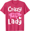 Pig Farm Store Co. Pig Crazy Pig Lady T-Shirt - Red Heather