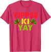 Yippee-Ki-Yay Design Unisex-Adults Funny Christmas T-Shirt, Black, Small - Red Heather
