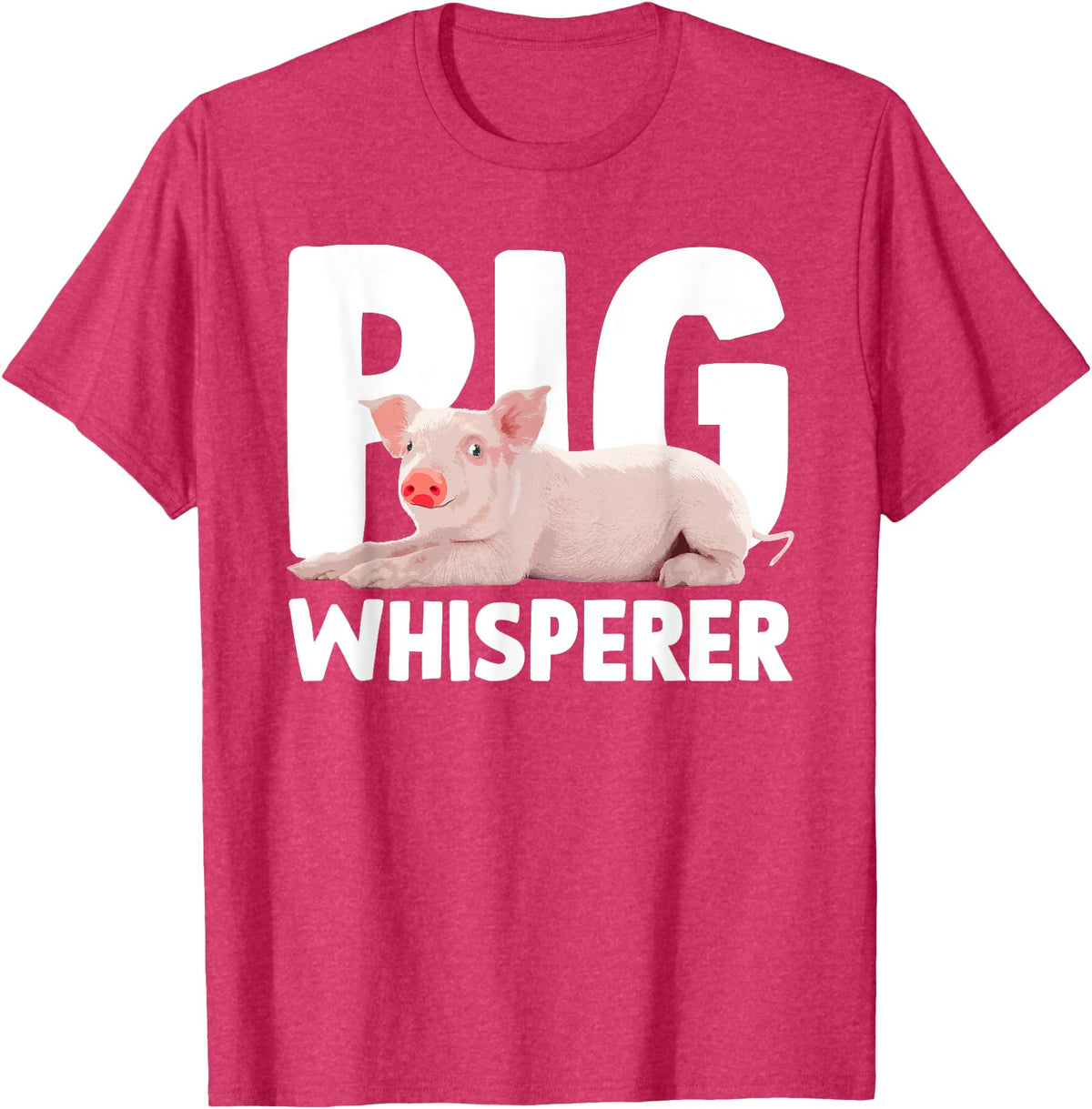 Pig Gift Pig Lover Stuff & Pig Novelty Accessories Cute Pig Whisperer Design For Men Women Farmer Pig Lovers T-Shirt - Red Heather