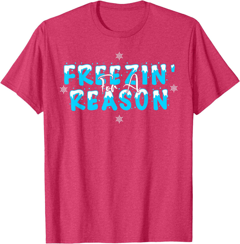 Polar Bear Plunge Ice Swimming Co Polar Bear Plunge 2022 Costume Ice Swimming Freezin Reason T-Shirt - Red Heather