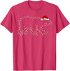 Xmas Lighting Polar Bear Christmas Gifts Polar Bear Xmas Lighting Santa Hat Polar Bear Christmas T-Shirt - Red Heather