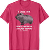 House Hippo Skinny Pig Owners Designs I Love My House Hippo Skinny Pig Owners T-Shirt - Red Heather