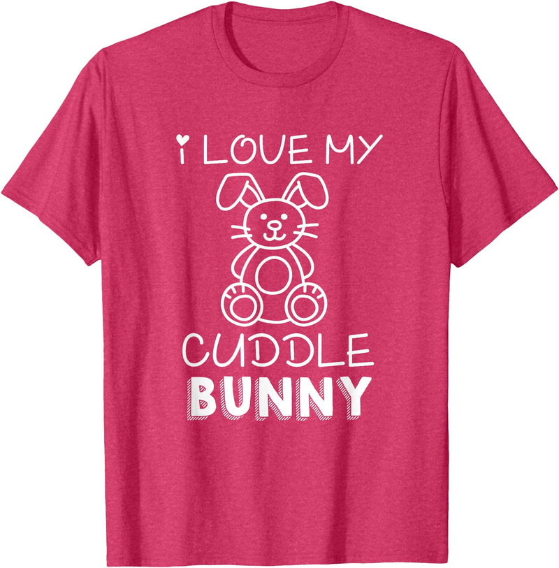 Rabbit Cuddle Bunny T-Shirt in Red Heather
