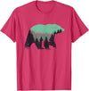 Grizzly Bear - Outdoor Apparel Bear Forest Nature Grizzly Hiking Outdoor Hunting Gift T-Shirt - Red Heather