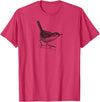 Birding Ornithologist Birds Wren Bird T-Shirt - Red Heather
