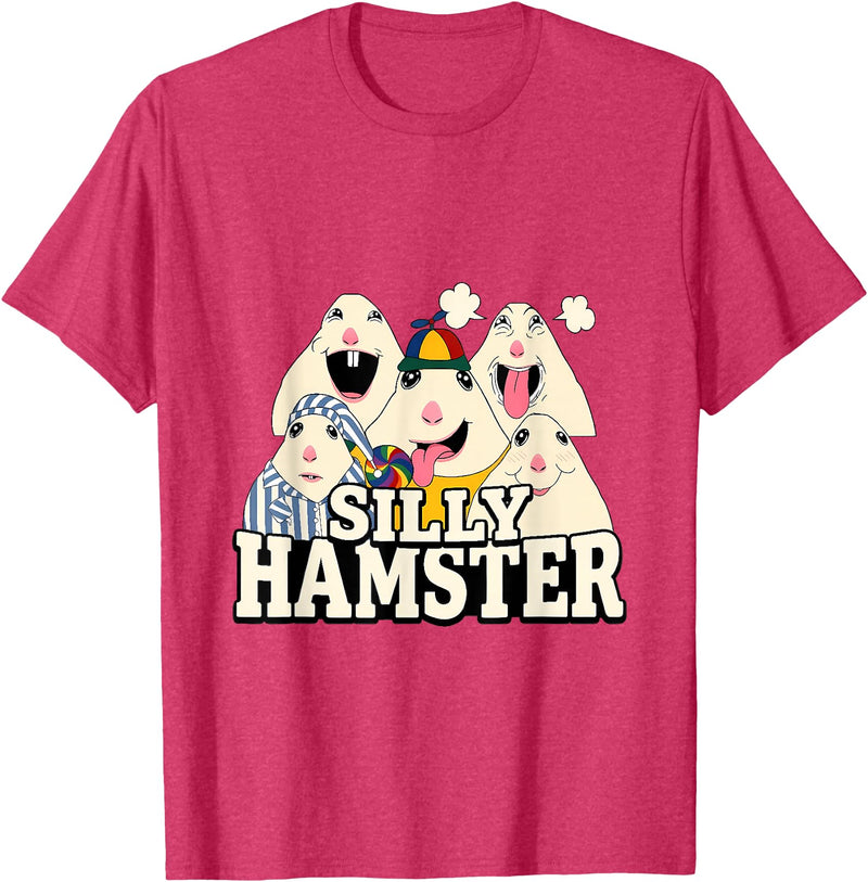 Funny Joke Silly Hamster Brain Rot Meme T-Shirt - Red Heather