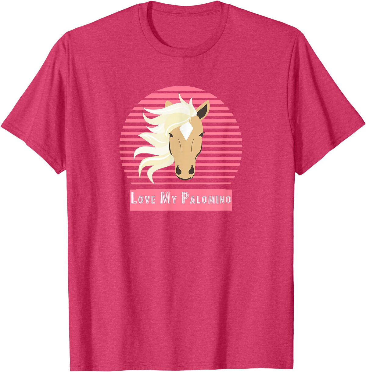 Palomino Horse Gifts Palomino Horse Love My Palomino T-Shirt - Red Heather