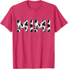 Cow Pattern Print Family Matching Birthday Shirts Cow Mimi Birthday Family Matching Mothers Day Boy Girl Farm T-Shirt - Red
