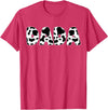 Family Matching Gifts Cow Dada Cow Print Cow Pattern Father's Day T-Shirt - Red Heather