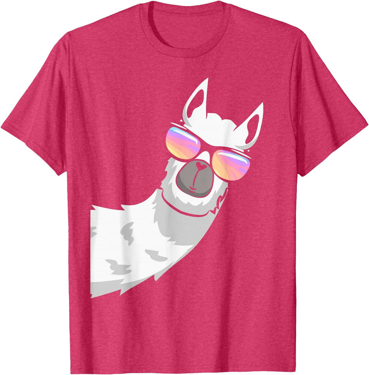 Llama Lover Gifts Collection Llama With Sunglasses Kids Boys Toddler Novelty T-Shirt - Red Heather