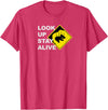 Drop Bear Meme Beware Drop Bears Look Up Stay Alive Funny Aussie TShirt T-Shirt - Red Heather