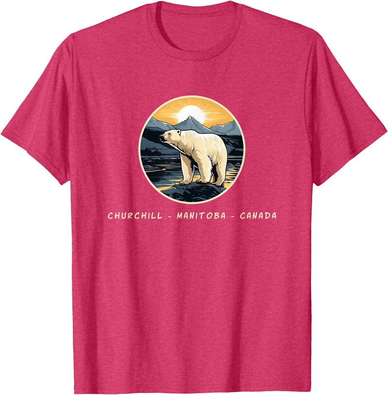 Polar Bear Shirts & Gifts Churchill Manitoba Canada Polar Bear Arctic T-Shirt - Red Heather