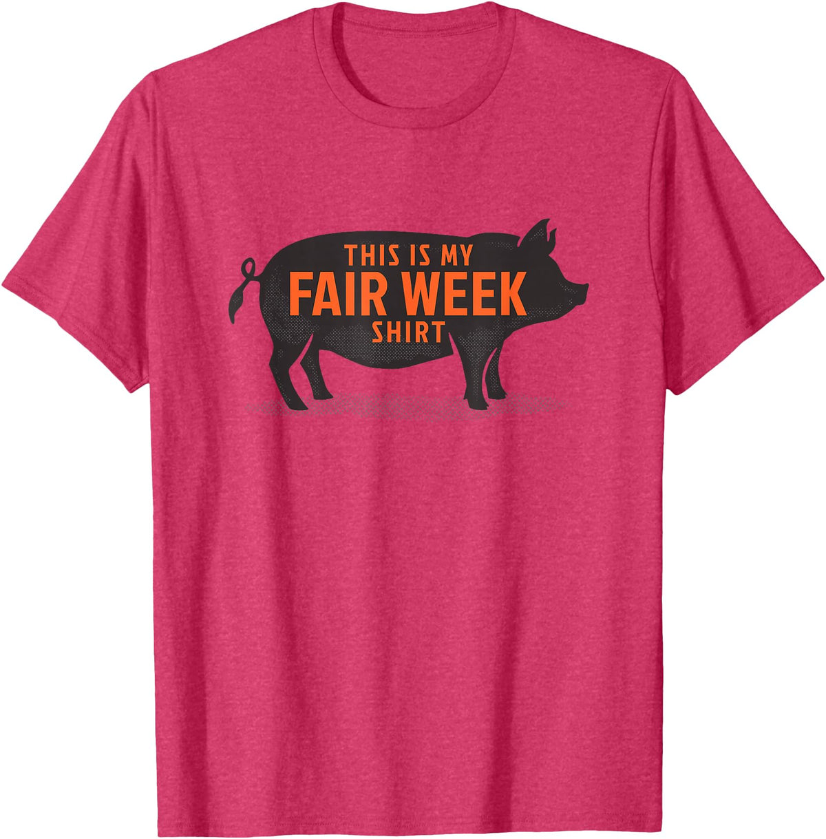 County Fair and Livestock Apparel Co. Das ist mein Fair Week Shirt State and County Animal Hog Pig T-Shirt - Red Heather