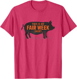 County Fair and Livestock Apparel Co. Das ist mein Fair Week Shirt State and County Animal Hog Pig T-Shirt - Red Heather