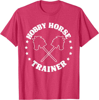 Hobbyhorsing Tees For Men Women Hobby Horse Riding Trainer Funny Hobby Horsing T-Shirt - Red Heather
