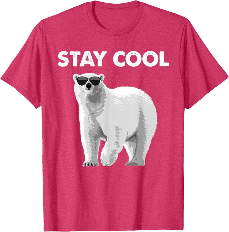 Polar Bear Gift Polar Bear Accessories & Stuff Cool Polar Bear Design for Men Women Kids Polar Bear Lover T-Shirt - Red Heather