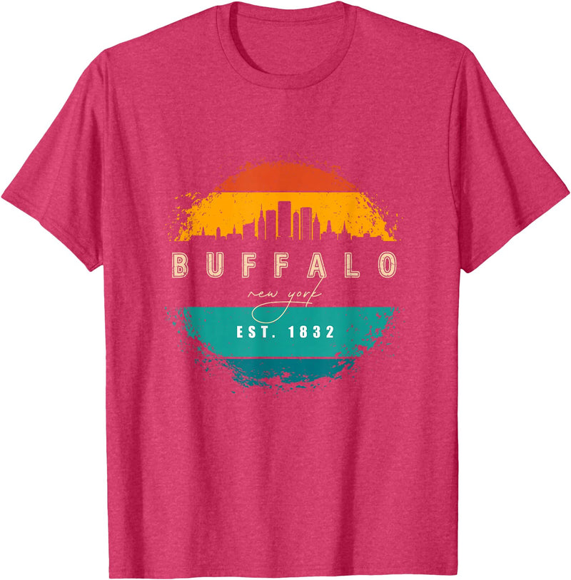 BASBO City of Buffalo New York T-Shirt - Red Heather