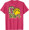 BEARS SPIRIT TEES CO School Spirit Go Bears Mascot Womens Youth Girls Kids T-Shirt - Red Heather