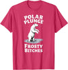 Polar Bear Lover Tees Humor Winter Polar Plunge Frosty Bitches T-Shirt - Red Heather