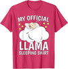 Llama Sleeping Wear Kids, Women & Men Official Sleeping Shirt Sleep Shirt Pajama Naps PJ Llama T-Shirt - Red Heather