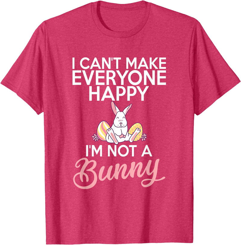 I Cant Make Everyone Happy Im Not a Bunny Cute Rabbit Lover T-Shirt in Red Heather