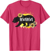 Classy Mom Quotes Co. Mama Bear Sunflower Cute Watercolor Best Mom Ever Theme T-Shirt - Red Heather