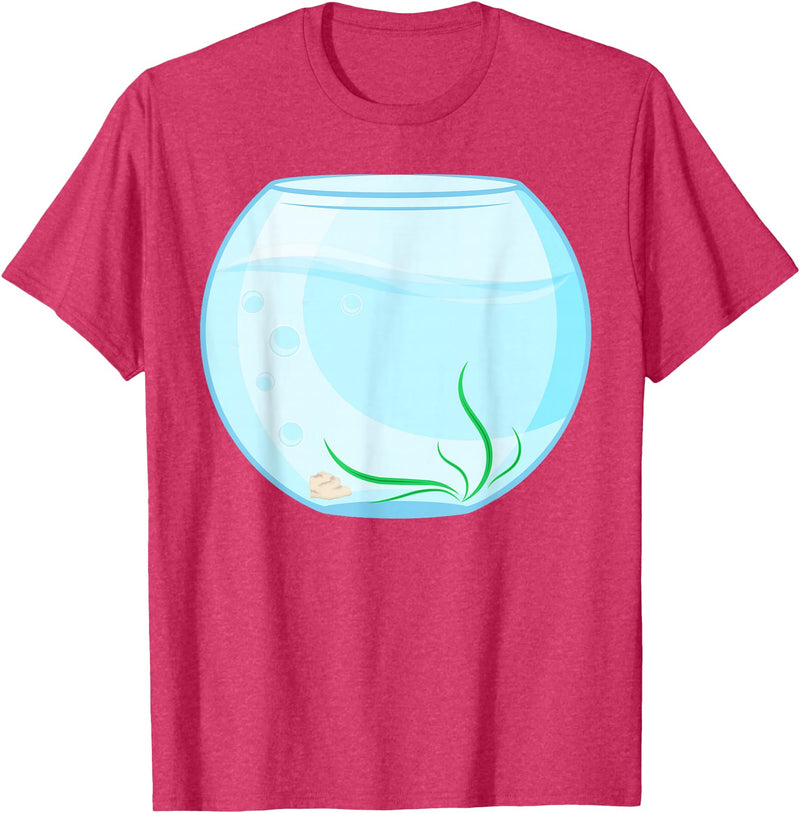 Humours Halloween Fish Bowl Outfits Funny Fish Bowl Costume T-Shirt - Red Heather