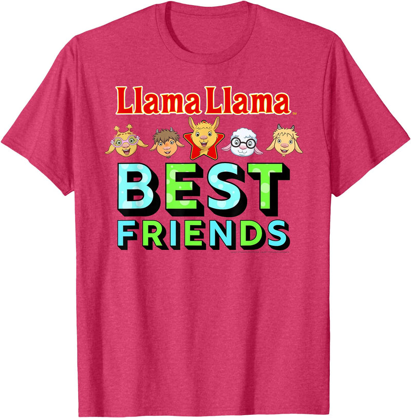 Llama Llama Netflix Best Friends Tee Shirt T-Shirt - Red Heather