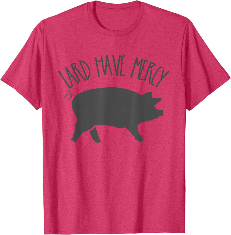 Pig Lard TShirts For All Lard Have Mercy Funny Pig Shirt T-Shirt - Red Heather