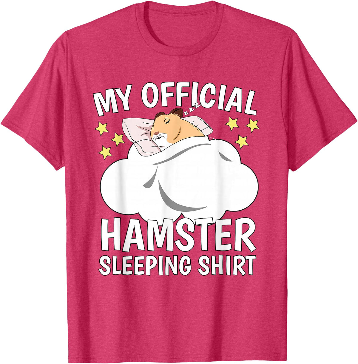 Official Sleeping Shirt Sleep Shirt Pajama Naps PJ Hamster T-Shirt - Red Heather
