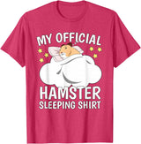 Official Sleeping Shirt Sleep Shirt Pajama Naps PJ Hamster T-Shirt - Red Heather
