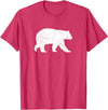 Sasquat Wildlife Silhouette Tees Distressed Black Bear Graphic Silhouette T-Shirt T-Shirt - Red Heather