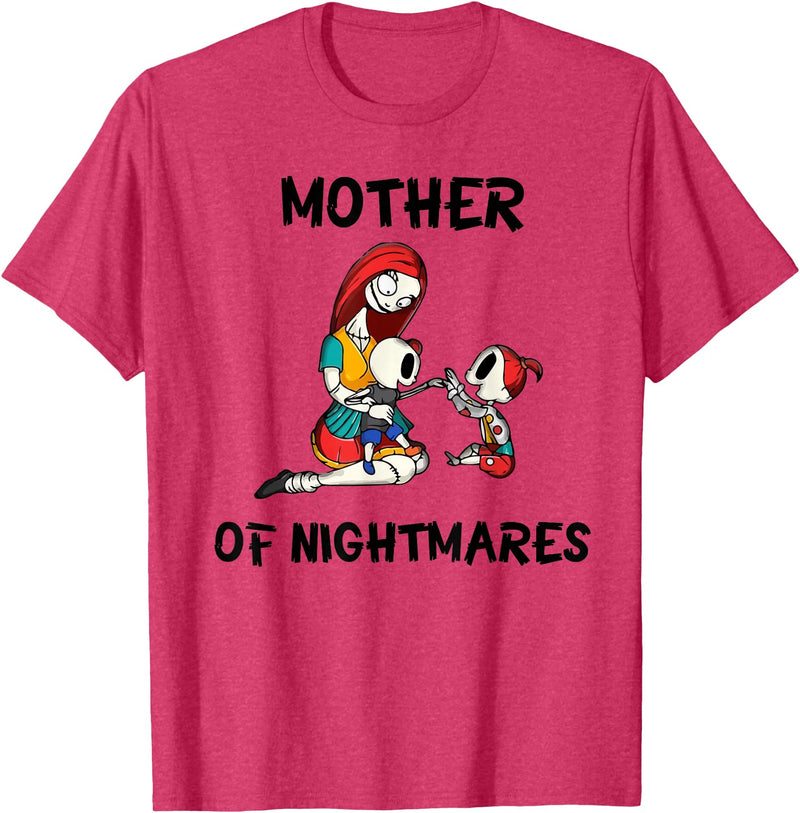 Mom Shirts Mother of Nightmares Graphic T-Shirt - Red Heather