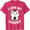 Cute Hamster Design for Men Women Kids Pet Hamster Lovers T-Shirt - Red Heather