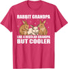 Rabbits Animal Bunny Rabbit Grandpa T-Shirt in Red Heather