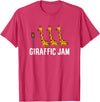 Africa Giraffe Gifts and Giraffe Sayings Funny Giraffic Jam Cute Giraffe Giraffe Pun Cute Giraffe T-Shirt - Red Heather