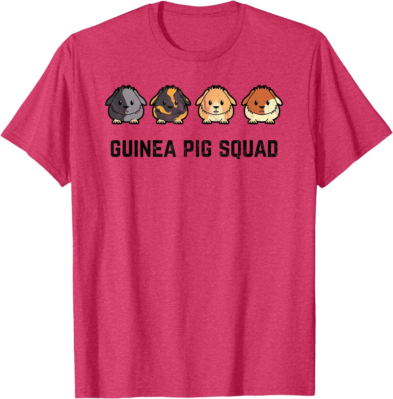 Funny Sarcastic Ironic Quotes & Gifts Cute and Cavy Guinea Pig Rodent Pet Team Squad T-Shirt - Red Heather
