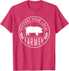 Support Farmers Farmers Market Support Your Local Pig Farmer Rancher T-Shirt - Red Heather