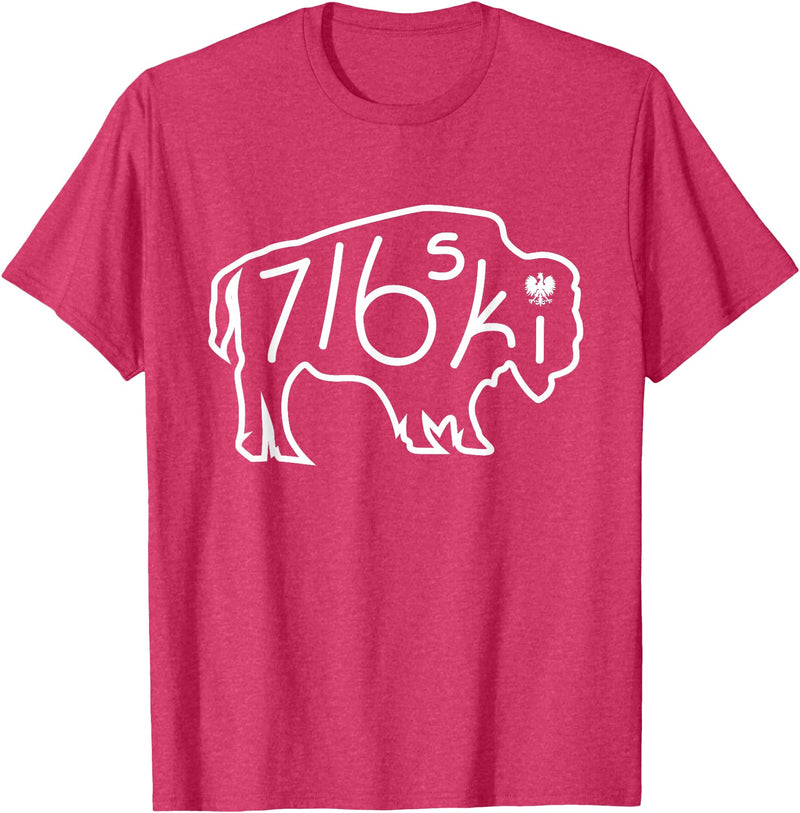Buffalo Polish 716 716ski Dyngus Day Buffalo NY Polish T-Shirt - Red Heather
