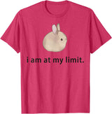 I Am at My Limit Rabbit T-Shirt in Red Heather