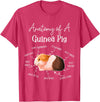 Cute & Funny Guinea Pig Gifts For Women Men Kids x Anatomy Of A Guinea Pig T-Shirt - Black, Small - Red Heather
